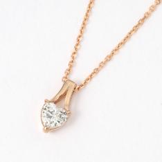 K18PGダイヤペンダント（鑑定書付）