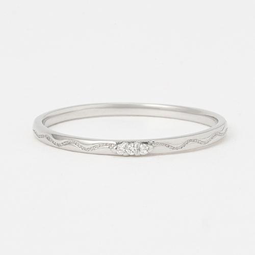 Pt900 ダイヤリング「白銀の細波」