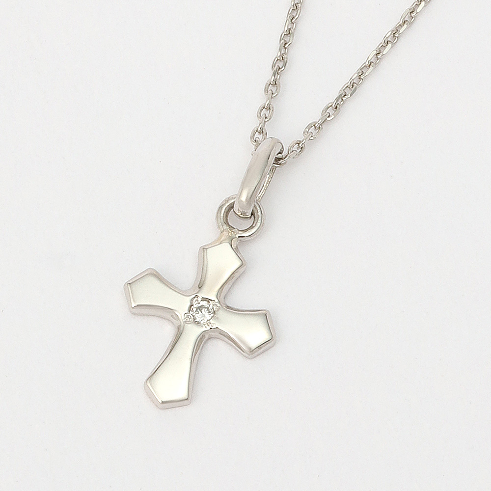 Pt ダイヤクロスペンダント