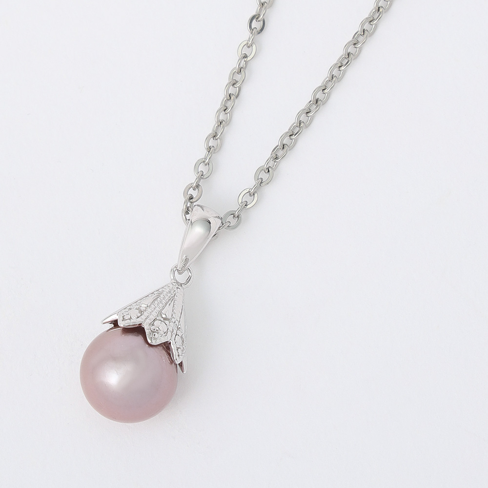 大粒10mmナチュラルカラーパールペンダント