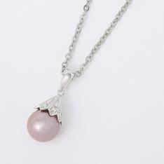 大粒10mmナチュラルカラーパールペンダント