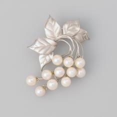 6．5mmアコヤ真珠ブローチ（ブドウ）