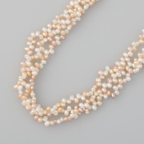 淡水パールマルチカラー3連ネックレス