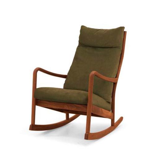 <ブループリント>ハイバック ロッキングチェア ultrasuede 4341(モス)