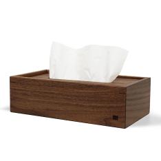 ティッシュボックス カバー ロー（ウォールナット）