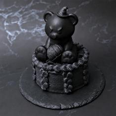 漆黒のさつまいもショートケーキ＆パンプキンテディベアケーキ タワーセット