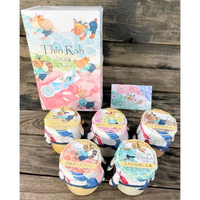 ＜成城プリン＞5個詰合せ（動物キッズ柄パッケージ）（「こどもの日」メッセージカード付）