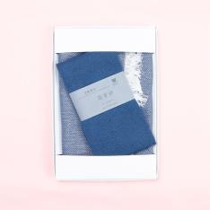 【母の日】葛更紗のストール＆アームカバー（藍）