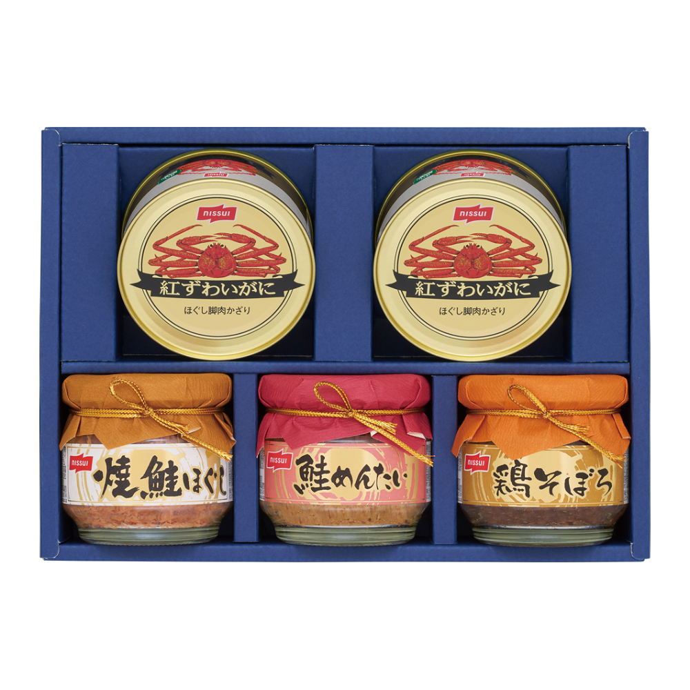 〈ニッスイ〉紅ずわいがに缶詰・瓶詰詰合せ