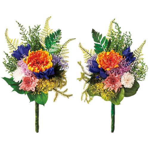 ニチリウ お供えプリザ ブドフラワー 白藍 ホワイト 一対 2個 セット Welzo Store 通販 Paypayモール されないよ