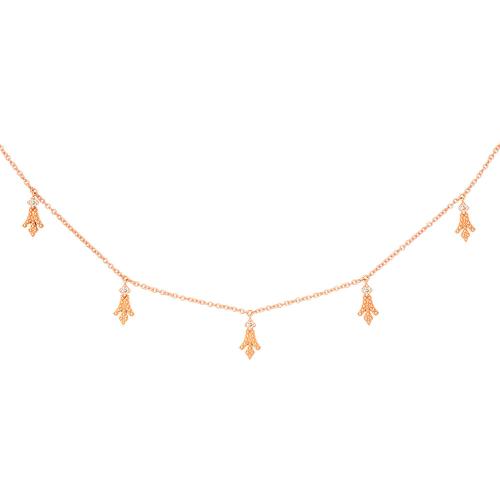 ジョルジュ 5ポイント ダイヤモンドネックレス