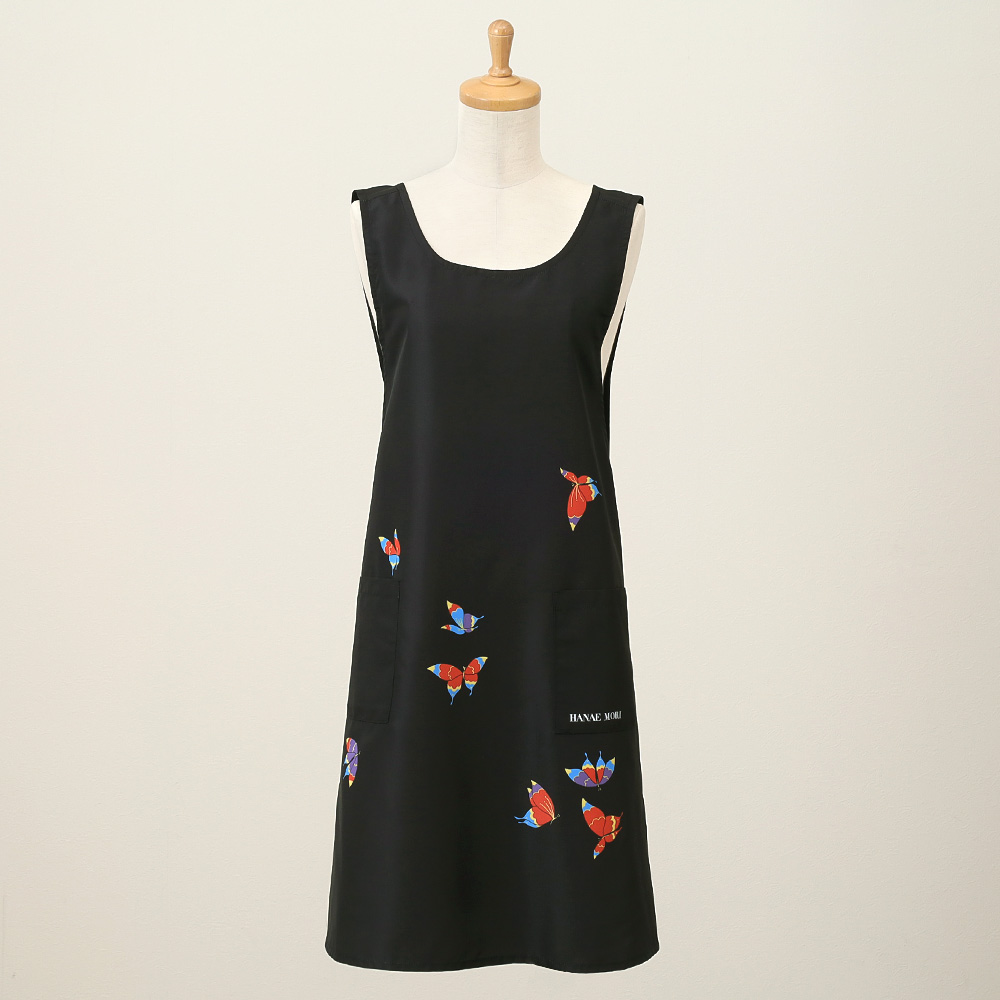 【母の日】ポケッタブルエプロン（レトロ蝶）