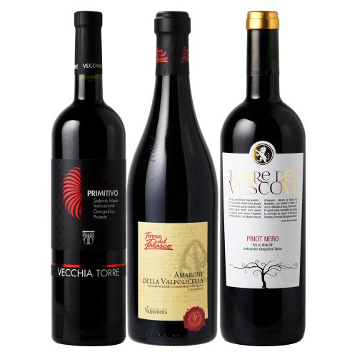 アマローネ入りイタリア赤ワインバラエティ3本セット