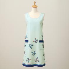 【母の日】ポケッタブルエプロン（かすり蝶）