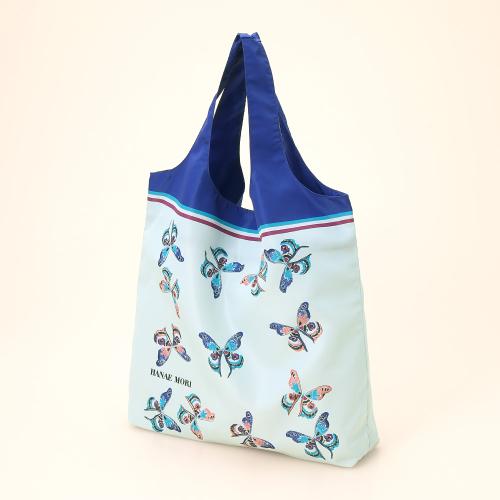 【母の日】ポケッタブルエコバッグ（かすり蝶）