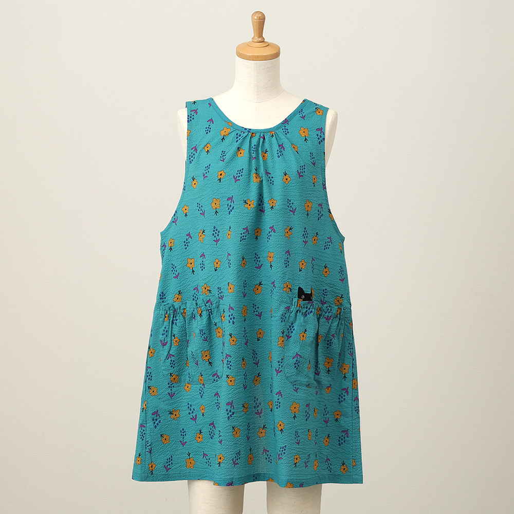 ふたつの花 背付きエプロン