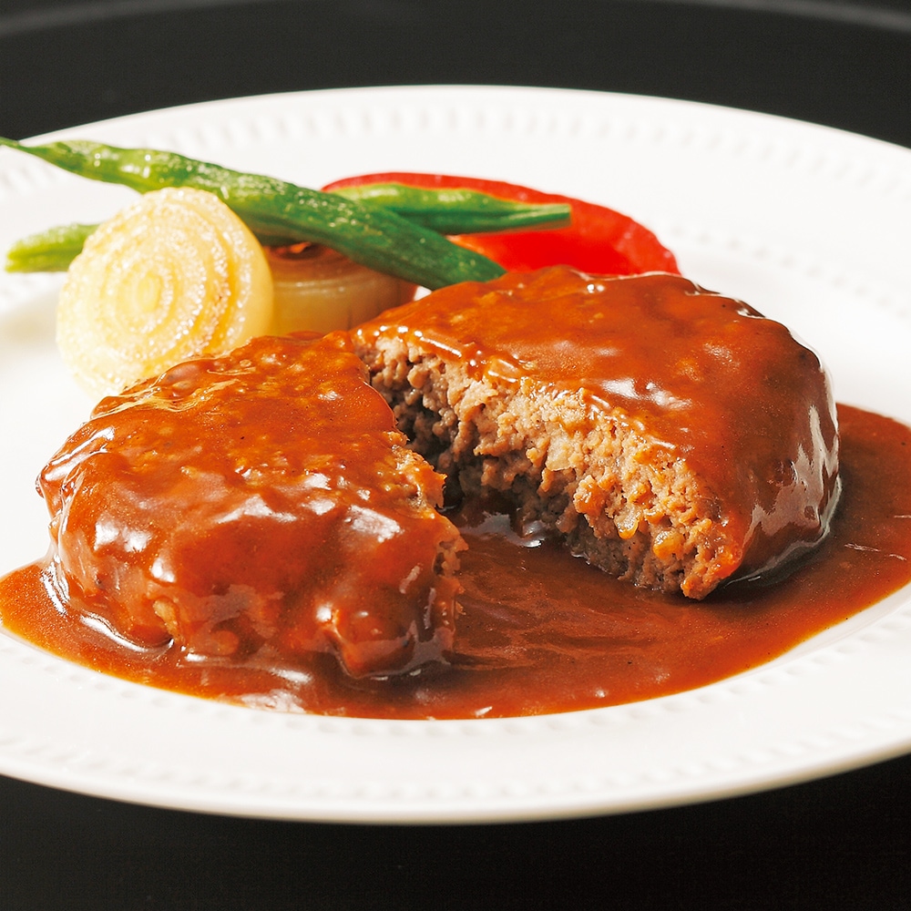 ＜大井肉店＞神戸ビーフと三田ポークの煮込みハンバーグ