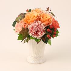 【母の日】生花（アレンジメント）「アプリコット・ルミエール」