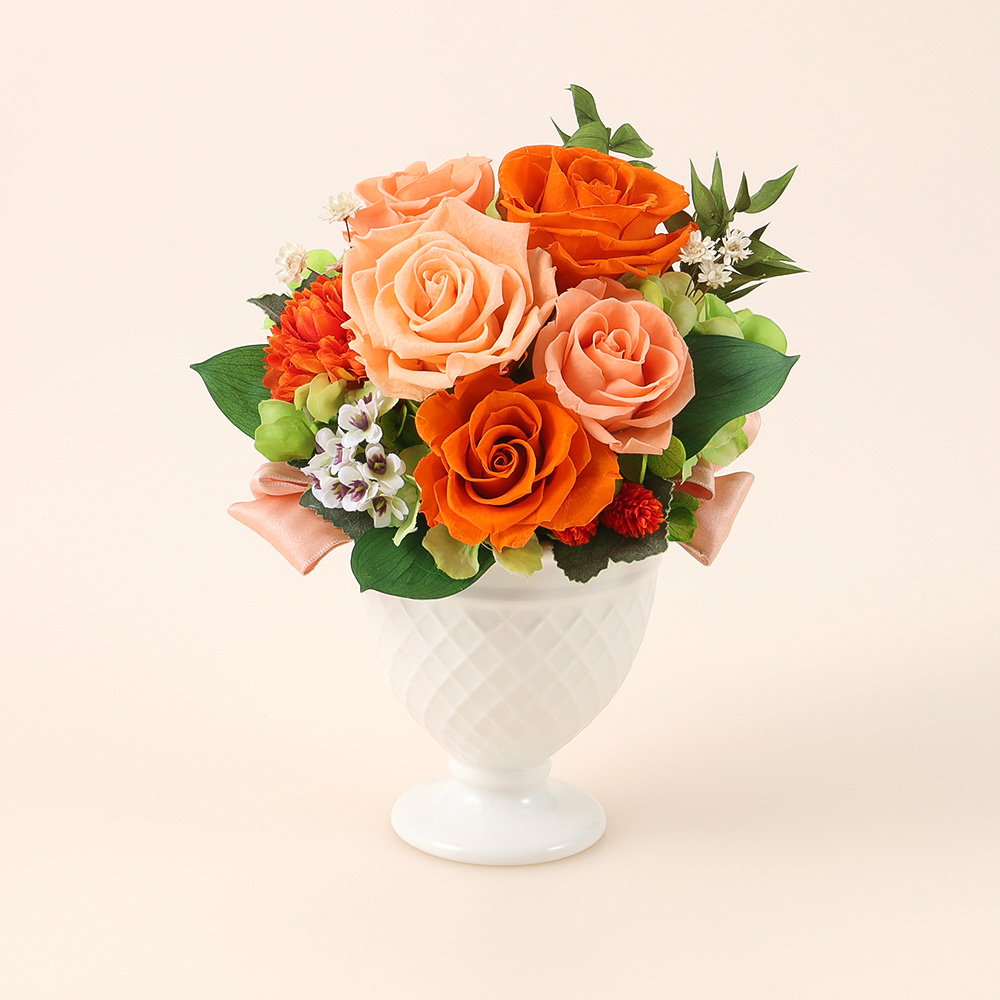 【母の日】プリザーブドフラワー＆アーティフィシャルフラワー「ソラーレ・ローザ」