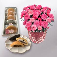 【母の日】カーネーション＆どら焼きアソートセット