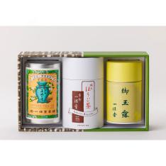 玉露 滴露(50g)・煎茶 正池の尾(85g)・極上ほうじ茶(60g)(敬老の日掛け紙付)