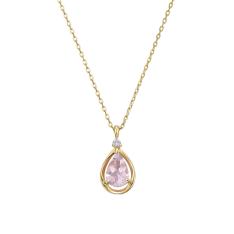 K18YGピンクトルマリン・ダイヤモンド ネックレス