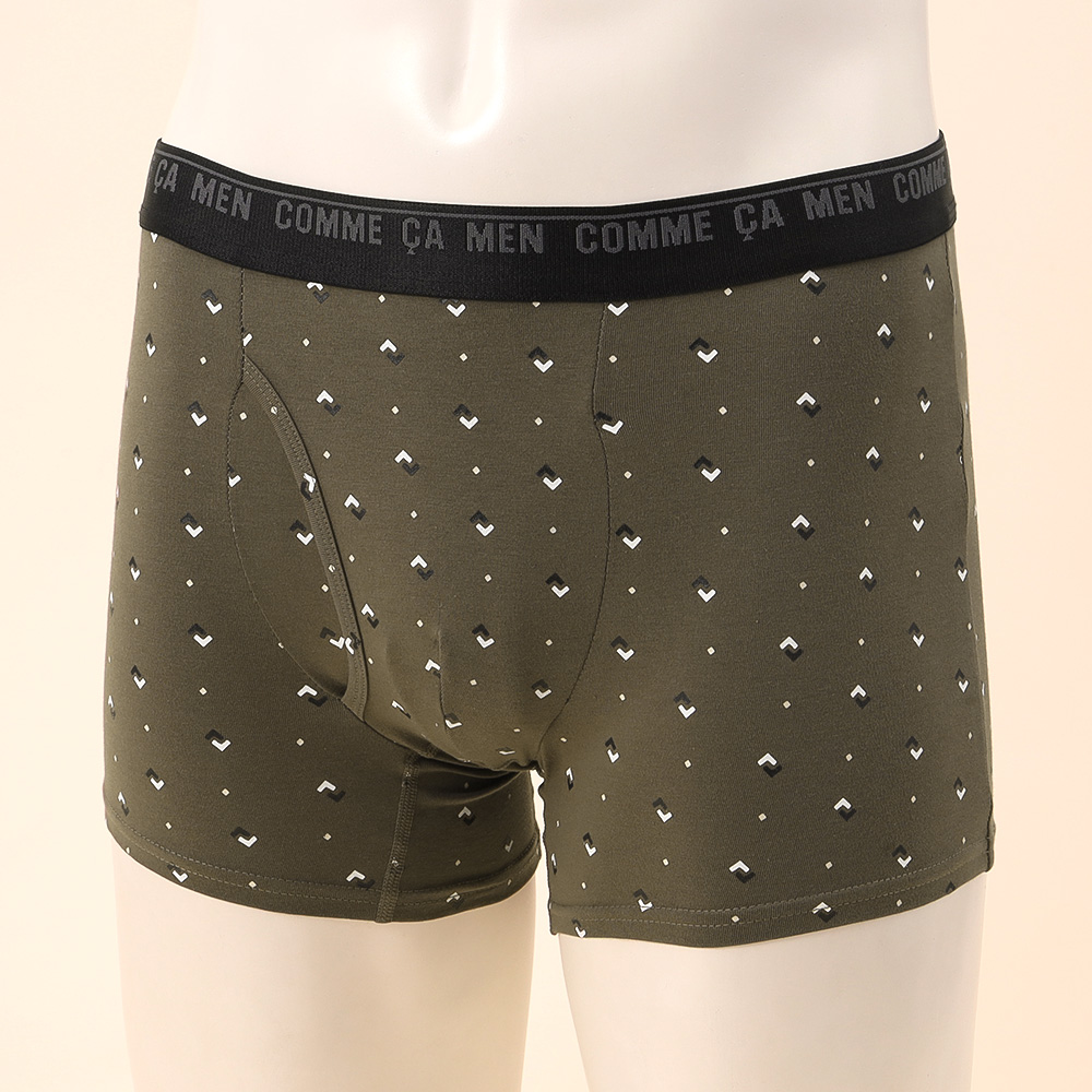 ダイヤ柄 ボクサーパンツ 前開き M→L