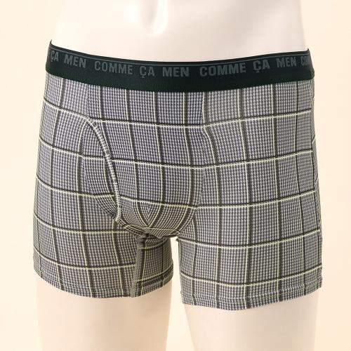 チェック柄 ボクサーパンツ 前開き M→L