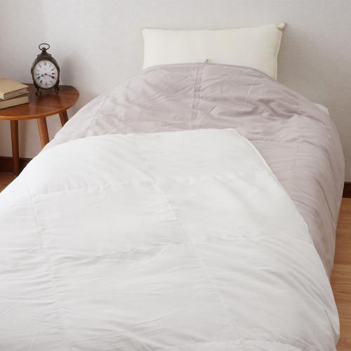 羽毛肌掛けふとん  2枚セット（ホワイト・グレー）