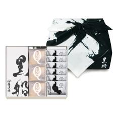 風呂敷包み付黒船詰合せ（カステラ1本、クアルトバウム3個、ザリッチアンドミルク6枚）