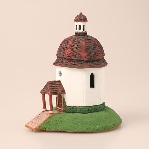 陶器製ミニチュアハウス オーストリア・オーベンドルフ サイレントナイト教会（電球付き）