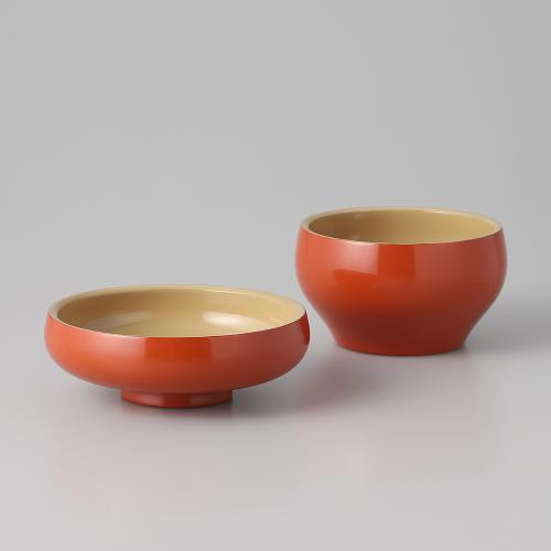 ベビー漆器椀＆小皿（椀蓋）