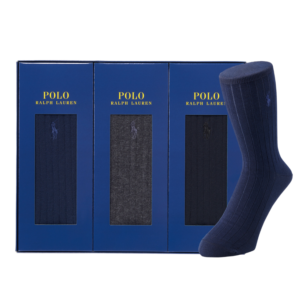 〈ポロ・ラルフローレン〉紳士靴下3足セット
