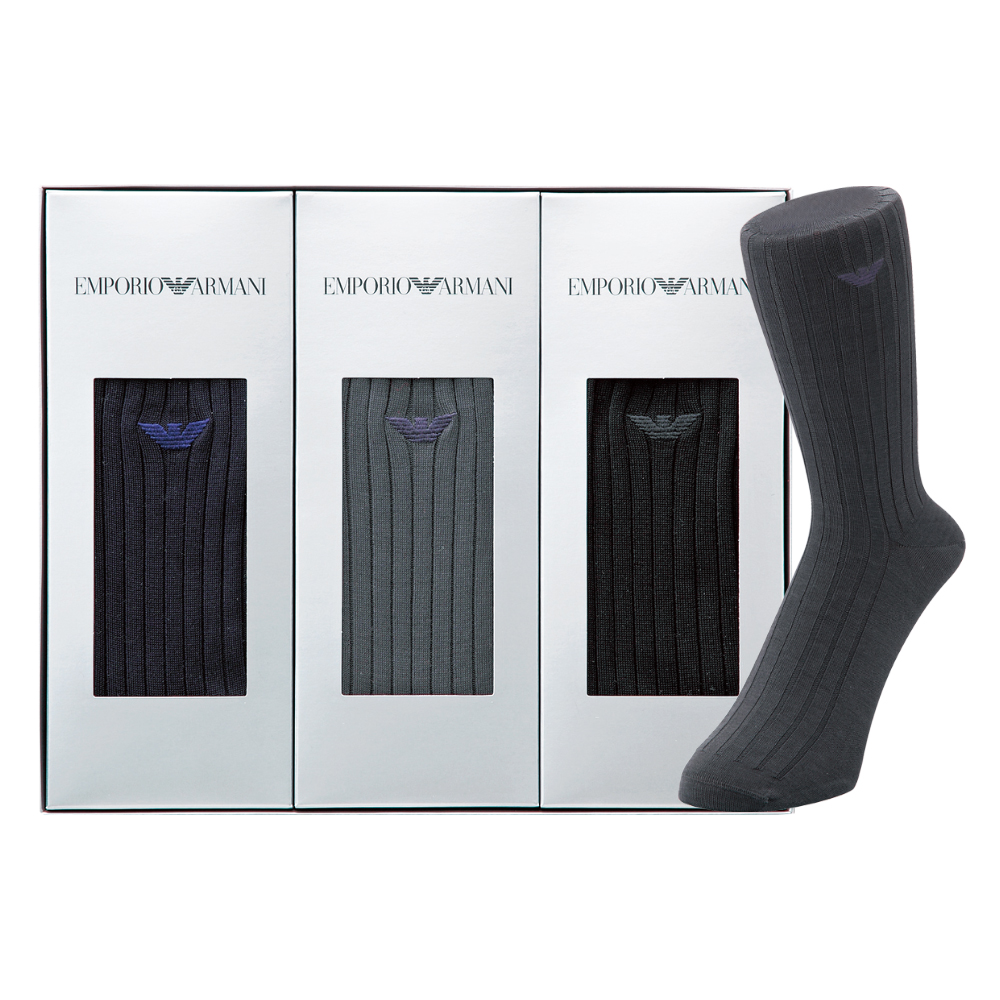 〈エンポリオ・アルマー二〉紳士靴下3足セット