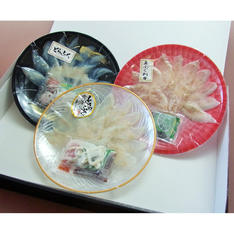 <ヤマモ水産>ふぐ刺身3種セット