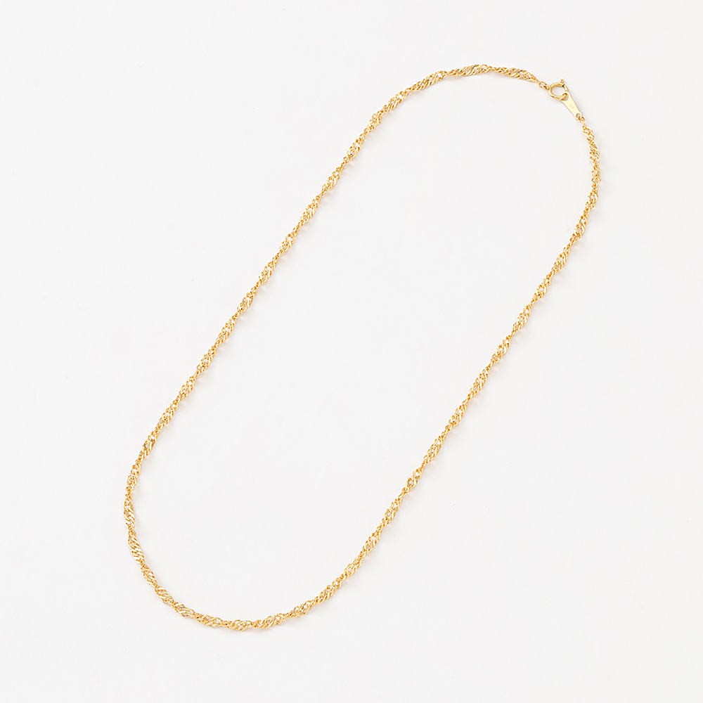 K18YG スクリューチェーンネックレス