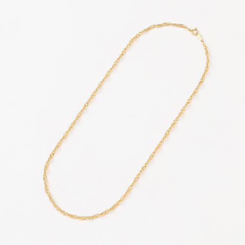 K18YG スクリューチェーンネックレス