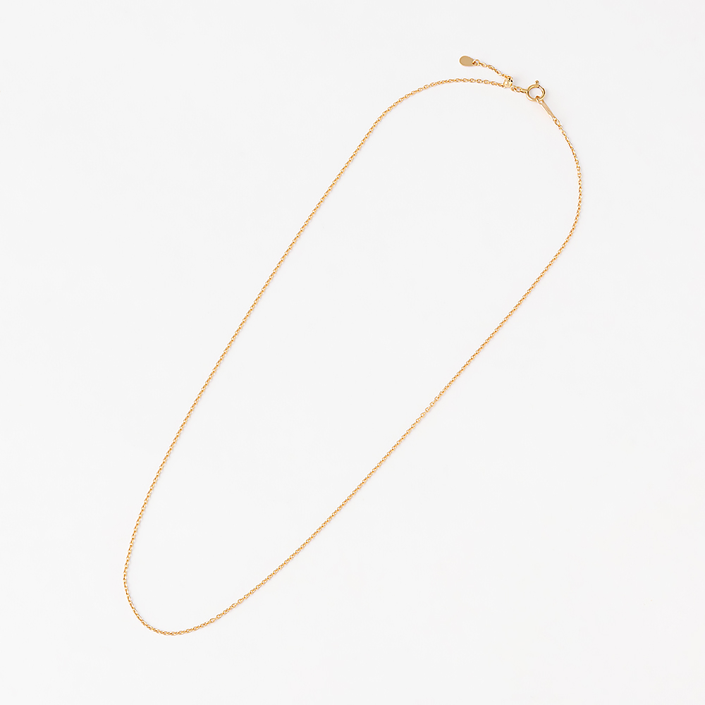 K18YG ケーブルチェーンネックレス