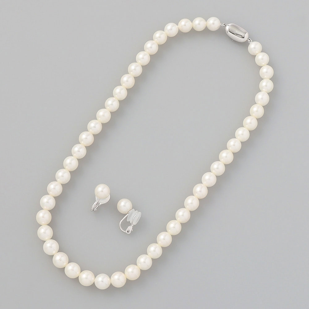 厚巻良質アコヤ真珠8.5mm2点セット(イヤリング)