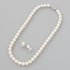 厚巻良質アコヤ真珠8.5mm2点セット(イヤリング)