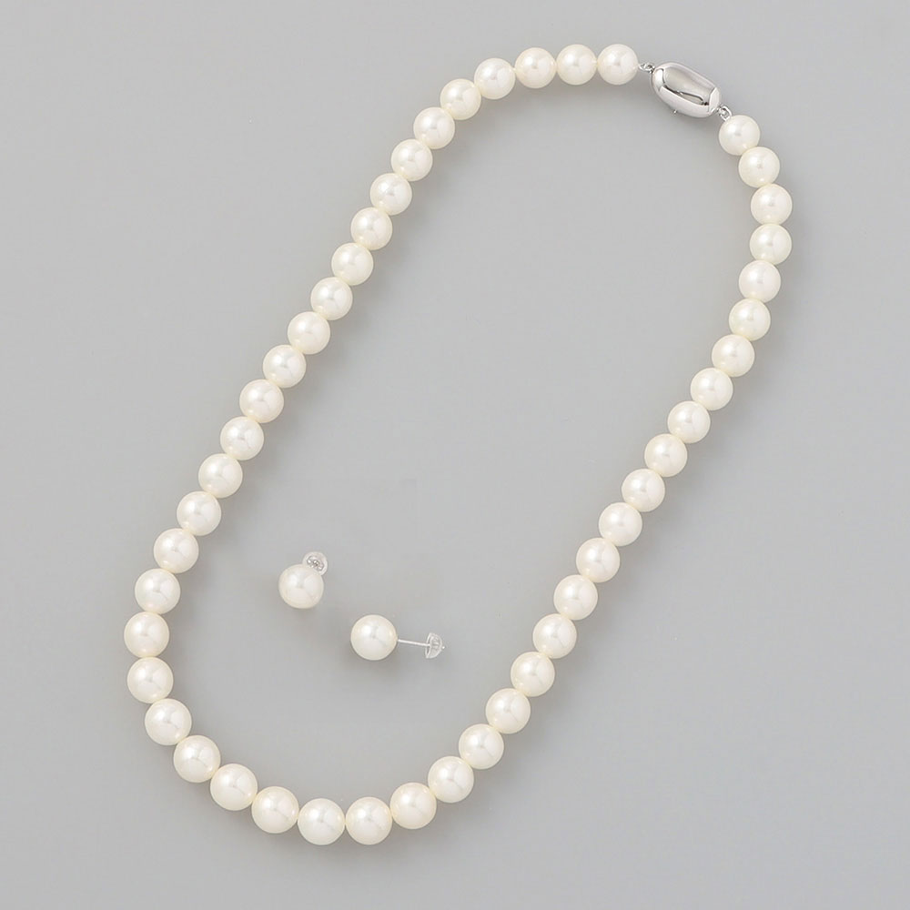 厚巻良質アコヤ真珠8.5mm2点セット(ピアス)