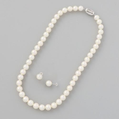 厚巻良質アコヤ真珠8.5mm2点セット(ピアス)