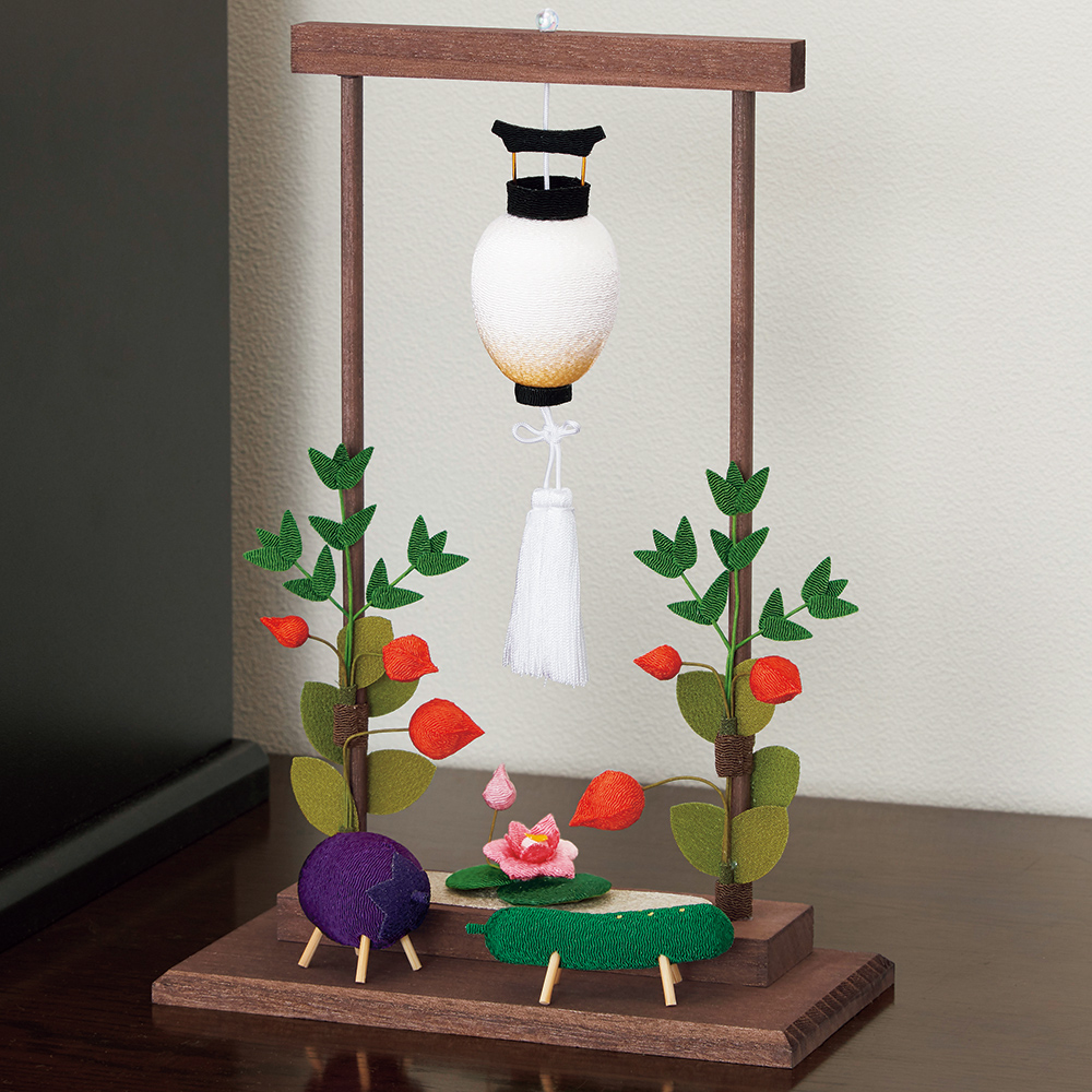 ちりめんつるし飾り 高島屋通信販売 ちりめんお盆の枠飾りセット