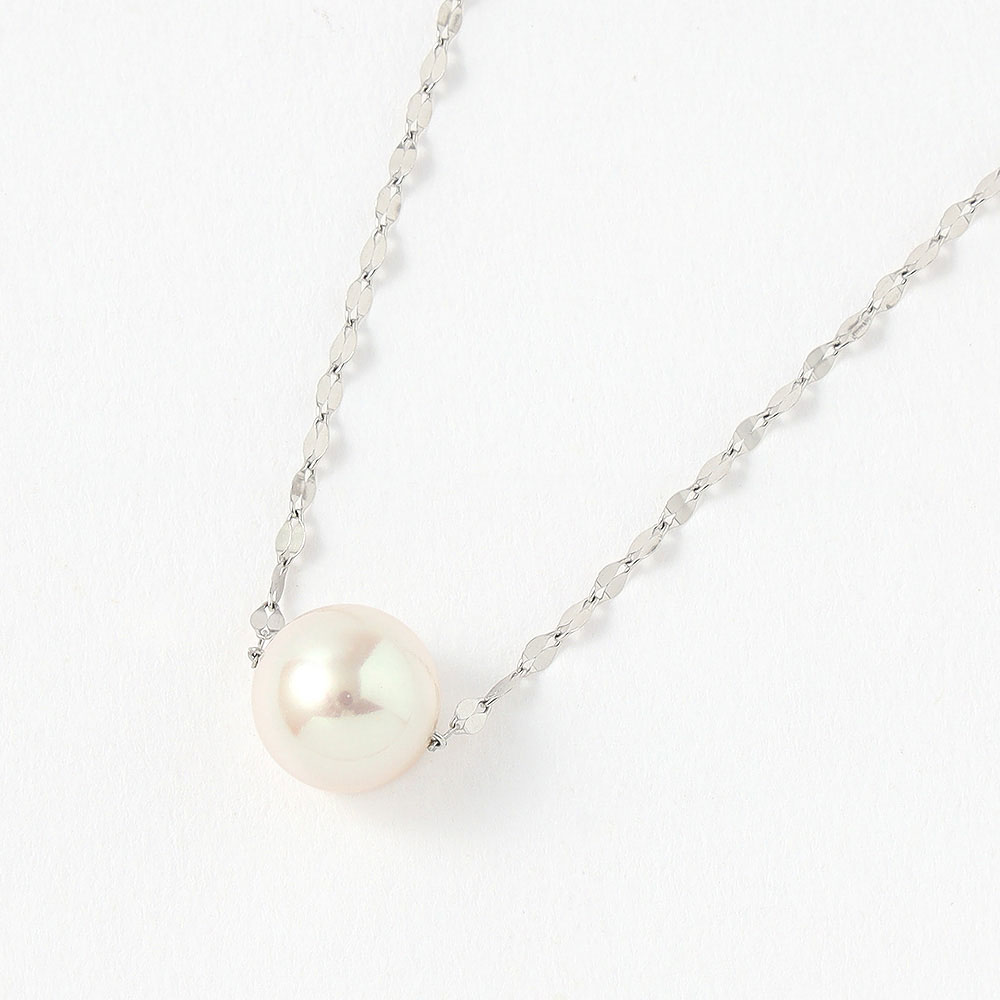 純プラチナアコヤ真珠9mm珠ネックレス