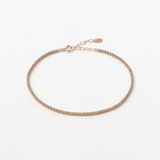 K18PGダイヤ計1ctテニスブレスレット