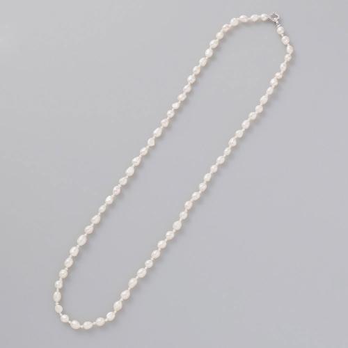 淡水パールロングネックレス