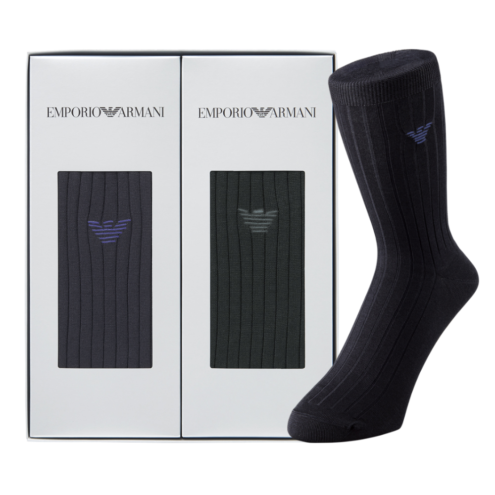 〈エンポリオ・アルマー二〉紳士靴下2足セット