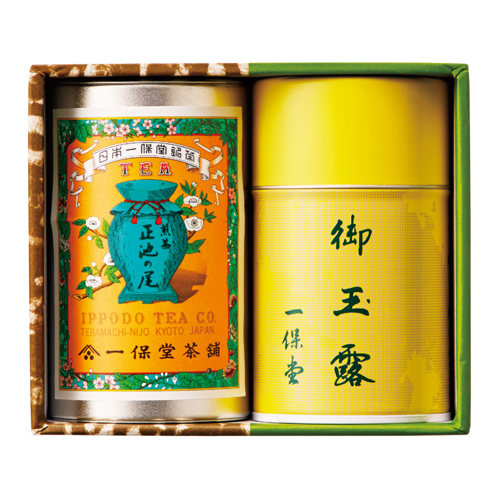 〈京都・一保堂茶舖〉玉露「滴露」・煎茶「正池の尾」詰合せ