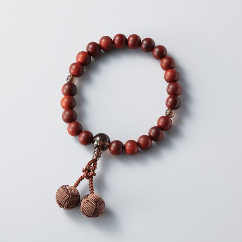 〈釈迦梵天房〉素引紫檀　茶水晶