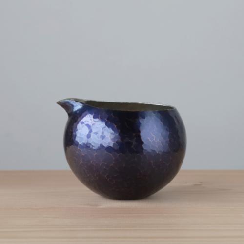 青藍色 片口丸型 1合 桐箱入り